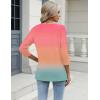 Zeagoo 3/4 Length Sleeve Womens Tops Casual V Neck Shirts Soft Basic Tees Business Work Blouses(Multicoloured)