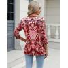 Zeagoo 3/4 Length Sleeve Womens Tops Casual V Neck Shirts Soft Basic Tees Business Work Blouses(Mz849)