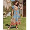 Zeagoo Women Summer Midi A Line Dress Short Sleeve Casual Flowy Tiered Beach Long Sundress with Pockets 2026 Vacation Travel(Retro Style)