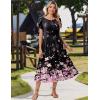 Zeagoo Women Summer Midi A Line Dress Short Sleeve Casual Flowy Tiered Beach Long Sundress with Pockets 2026 Vacation Travel(Sf31)