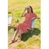 Zeagoo Women Summer Short Sleeve Midi Dress with Pockets Casual Aline Flowy Tshirt Dress Floral Vocation Beach Sundress(Red Round Dot)