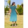 Zeagoo Women Summer Short Sleeve Midi Dress with Pockets Casual Aline Flowy Tshirt Dress Floral Vocation Beach Sundress(Xh363)