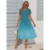 Zeagoo Women Summer Short Sleeve Midi Dress with Pockets Casual Aline Flowy Tshirt Dress Floral Vocation Beach Sundress(Xh363)