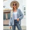 Zeagoo Women’s Lightweight Crochet Cropped Cardigan 2024 V Neck Long Sleeve Button up Bolero Shrug Sweater(Light Blue)