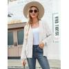 Zeagoo Women’s Lightweight Crochet Cropped Cardigan 2024 V Neck Long Sleeve Button up Bolero Shrug Sweater(White)