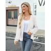 Zeagoo Women’s Lightweight Crochet Cropped Cardigan 2024 V Neck Long Sleeve Button up Bolero Shrug Sweater(White)