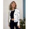 Zeagoo Women’s Lightweight Summer Cardigan Cropped Long Sleeve Shrug Thin Open Front Sheer Bolero for Dresses(Printed Floral Bf290)