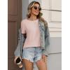 Zeagoo Womens Tshirt Short Sleeve Summer Tops Crewneck Casual Basic Tee Shirts Spring Clothes Trendy Outfit(Cream)