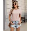 Zeagoo Womens Tshirt Short Sleeve Summer Tops Crewneck Casual Basic Tee Shirts Spring Clothes Trendy Outfit(Cream)