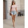 Zeagoo Womens Tshirt Short Sleeve Summer Tops Crewneck Casual Basic Tee Shirts Spring Clothes Trendy Outfit(Cream)