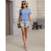 Zeagoo Womens Tshirt Short Sleeve Summer Tops Crewneck Casual Basic Tee Shirts Spring Clothes Trendy Outfit(Light Blue)