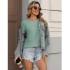Zeagoo Womens Tshirt Short Sleeve Summer Tops Crewneck Casual Basic Tee Shirts Spring Clothes Trendy Outfit(Light Green)