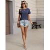 Zeagoo Womens Tshirt Short Sleeve Summer Tops Crewneck Casual Basic Tee Shirts Spring Clothes Trendy Outfit(Navy Blue)