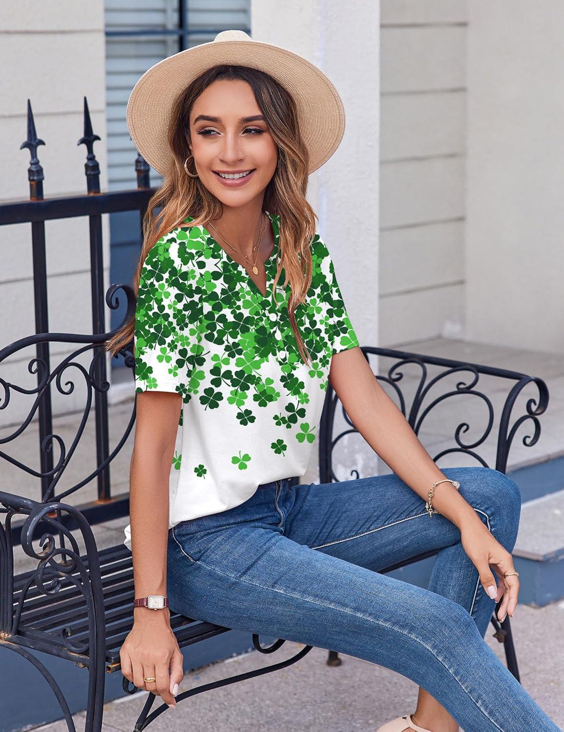 imageZeagoo Womens Summer Tops Casual Short Sleeve V Neck Shirts Business Dressy Work BlousesSp77