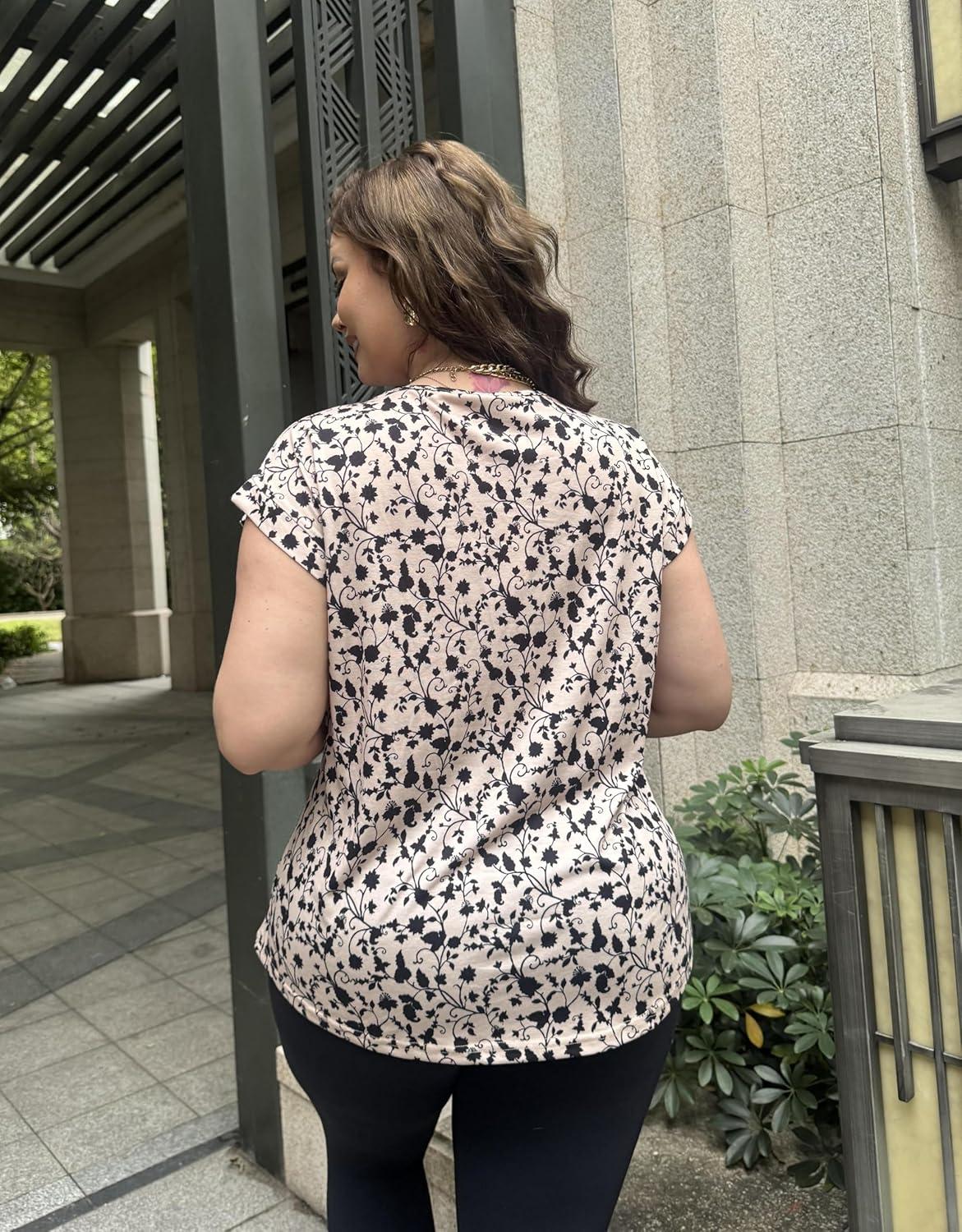 imageZeagoo Womens Tops Short Sleeve V Neck Shirts Summer Dressy Casual Business Clothes Work Blouses Fashion Clothing OutfitsAsf154
