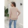 Zeagoo 3/4 Length Sleeve Blouse Pleated Tops Tunics for Women Dressy Shirt Business Casual(Moon Grey)