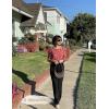 Zeagoo 3/4 Length Sleeve Blouse Pleated Tops Tunics for Women Dressy Shirt Business Casual(Vintage Red Ditsy)