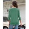 Zeagoo 3/4 Length Sleeve Women Tops Crew Neck Blouses Dressy Casual Summer T Shirts Loose Fit Business Work Clothes(Green)