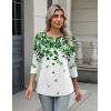 Zeagoo 3/4 Length Sleeve Women Tops Crew Neck Blouses Dressy Casual Summer T Shirts Loose Fit Business Work Clothes(Sp77)