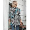 Zeagoo Womens 3/4 Length Sleeve Tops V Neck Tunic Casual Dressy Blouse Floral Printed Shirts(Boho Mz906)
