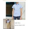 Zeagoo Women’s Button Down Shirts Short Sleeve Dress Shirts Basic Business Collared Work Blouses(Blue)