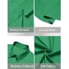 Zeagoo Women’s Button Down Shirts Short Sleeve Dress Shirts Basic Business Collared Work Blouses(Green)