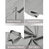 Zeagoo Women’s Button Down Shirts Short Sleeve Dress Shirts Basic Business Collared Work Blouses(Grey)