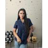 Zeagoo Women’s Button Down Shirts Short Sleeve Dress Shirts Basic Business Collared Work Blouses(Navy Blue)