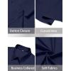 Zeagoo Women’s Button Down Shirts Short Sleeve Dress Shirts Basic Business Collared Work Blouses(Navy Blue)