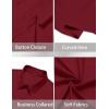 Zeagoo Women’s Button Down Shirts Short Sleeve Dress Shirts Basic Business Collared Work Blouses(Red)