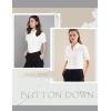 Zeagoo Women’s Button Down Shirts Short Sleeve Dress Shirts Basic Business Collared Work Blouses(White)