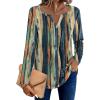 Zeagoo Womens Long Sleeve Tops 2026 V Neck Pleated Shirts Dressy Casual Tunic Blouses Loose Fit Fall Fashion Clothes(Cx289)