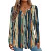 Zeagoo Womens Long Sleeve Tops 2026 V Neck Pleated Shirts Dressy Casual Tunic Blouses Loose Fit Fall Fashion Clothes(Cx289)