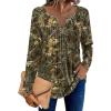 Zeagoo Womens Long Sleeve Tops 2026 V Neck Pleated Shirts Dressy Casual Tunic Blouses Loose Fit Fall Fashion Clothes(Cx295)