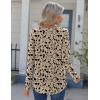 Zeagoo Womens Long Sleeve Tops 2026 V Neck Pleated Shirts Dressy Casual Tunic Blouses Loose Fit Fall Fashion Clothes(Khaki-printed)
