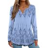 Zeagoo Womens Long Sleeve Tops 2026 V Neck Pleated Shirts Dressy Casual Tunic Blouses Loose Fit Fall Fashion Clothes(Sf166)