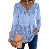 Zeagoo Womens Long Sleeve Tops 2026 V Neck Pleated Shirts Dressy Casual Tunic Blouses Loose Fit Fall Fashion Clothes(Sf166)