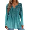 Zeagoo Womens Long Sleeve Tops 2026 V Neck Pleated Shirts Dressy Casual Tunic Blouses Loose Fit Fall Fashion Clothes(Xh363)