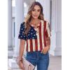 Zeagoo Womens Summer Tops Casual Short Sleeve V Neck Shirts Business Dressy Work Blouses(Multicolor 38)