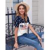 Zeagoo Womens Summer Tops Casual Short Sleeve V Neck Shirts Business Dressy Work Blouses(Multicolor 39)