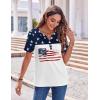Zeagoo Womens Summer Tops Casual Short Sleeve V Neck Shirts Business Dressy Work Blouses(Multicolor 39)