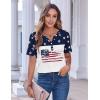 Zeagoo Womens Summer Tops Casual Short Sleeve V Neck Shirts Business Dressy Work Blouses(Multicolor 39)