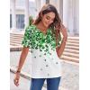 Zeagoo Womens Summer Tops Casual Short Sleeve V Neck Shirts Business Dressy Work Blouses(Sp77)