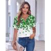 Zeagoo Womens Summer Tops Casual Short Sleeve V Neck Shirts Business Dressy Work Blouses(Sp77)