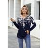 Zeagoo Womens Tops Long Sleeve Shirts Boho Tops for Women 2026 Fall Blouses Ladies Sweatshirts Spring Fashion Clothing(Black Flower)