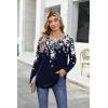 Zeagoo Womens Tops Long Sleeve Shirts Boho Tops for Women 2026 Fall Blouses Ladies Sweatshirts Spring Fashion Clothing(Black Flower)