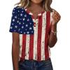 Zeagoo Womens Summer Tops Casual Short Sleeve V Neck Shirts Business Dressy Work Blouses(Multicolor 38)