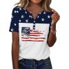 Zeagoo Womens Summer Tops Casual Short Sleeve V Neck Shirts Business Dressy Work Blouses(Multicolor 39)