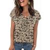 Zeagoo Womens Tops Short Sleeve V Neck Shirts Summer Dressy Casual Business Clothes Work Blouses Fashion Clothing Outfits(A-sf154)