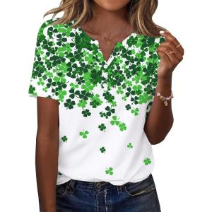 Zeagoo Womens Summer Tops Casual Short Sleeve V Neck Shirts Business Dressy Work Blouses(Sp77)